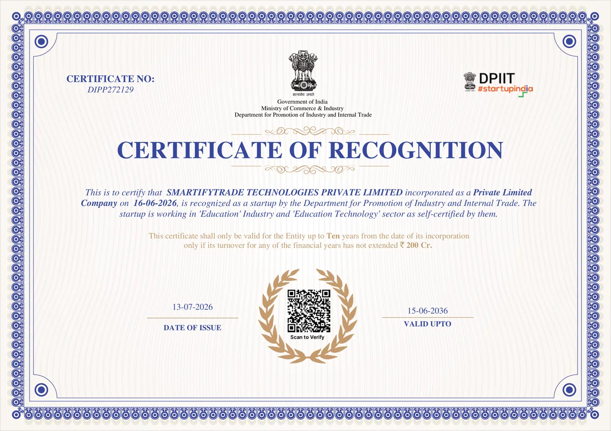 DPIIT Startup India Recognition Certificate — DIPP272129